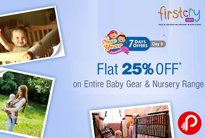 Get Flat 25% off on Baby Gear & Nursery Range | New Year Special – Firstcry