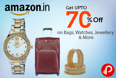 Get UPTO 70% off on Bags, Watches, Jewellery & More - Amazon
