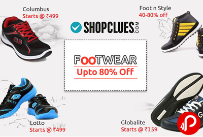 Footwear UPTO 80% off Columbus, FootnStyle, Lotto, Globalite - Shopclues
