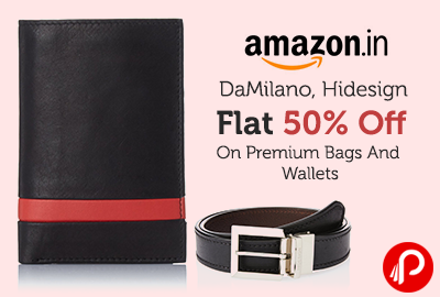 DaMilano, Hidesign Flat 50% Off On Premium Bags And Wallets | Deal of The Day - Amazon