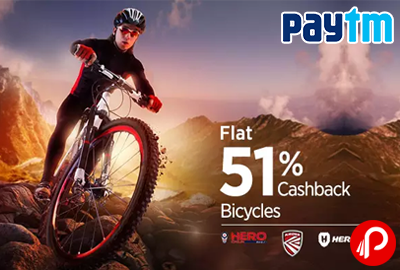 Get Flat 51% CashBack on Bicycles - Paytm
