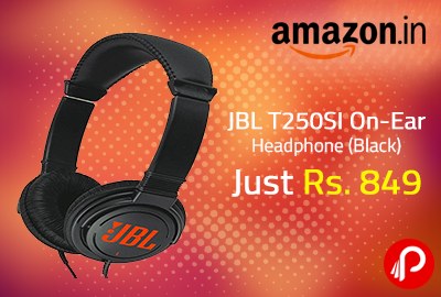 JBL T250SI On-Ear Headphone (Black) Just Rs. 849 | Lightning Deal - Amazon
