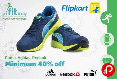 Get Minimum 40% off on Puma, Adidas and Reebok Shoes | Get Fit Today - Flipkart