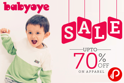 Get UPTO 70% off on Apparel Clothes – Babyoye