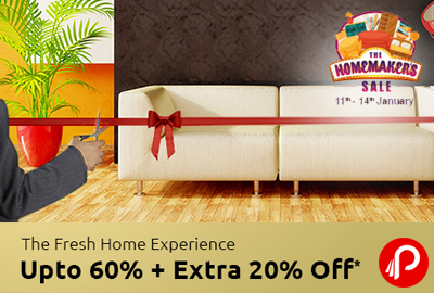 Get UPTO 60% + Extra 20% off on Home Products | The HomeMakers Sale - Shopclues