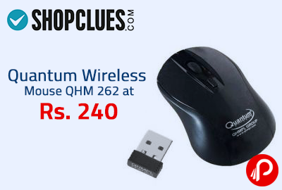 Quantum Wireless Mouse QHM 262 at Rs. 240 | Special Deal - Shopclues