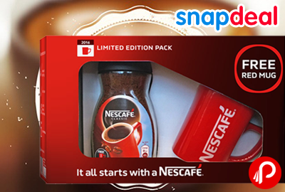 NESCAFE Classic Coffee 100g Jar, Red Mug Free @ Rs.245 - Snapdeal