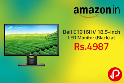 Dell E1916HV 18.5-inch LED Monitor (Black) at Rs. 4987 - Amazon