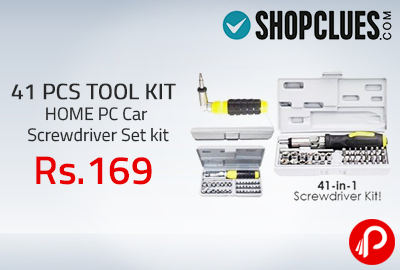 41 PCS TOOL KIT HOME PC Car Screwdriver Set kit @ Rs.169 - Shopclues