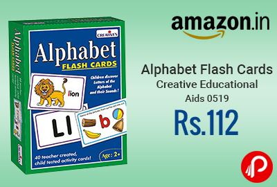 Alphabet Flash Cards Creative Educational Aids 0519 @ Rs.112 | Lightning Deal - Amazon
