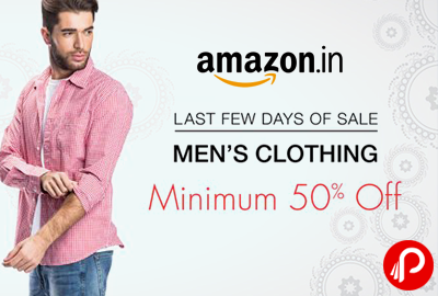Men’s Clothing Minimum 50% off - Amazon