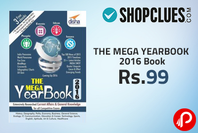 THE MEGA YEARBOOK 2016 Book at Rs.99 - Shopclues
