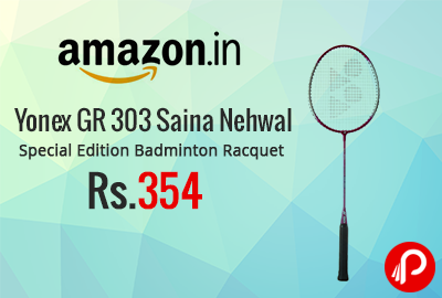 Yonex GR 303 Saina Nehwal Special Edition Badminton Racquet at Rs.354 - Amazon