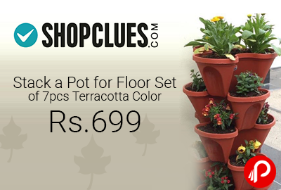 Stack a Pot for Floor Set of 7pcs Terracotta Color at Rs. 699 | Special Deal - Shopclues