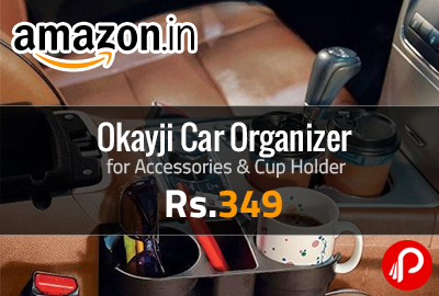 Okayji Car Organizer for Accessories & Cup Holder