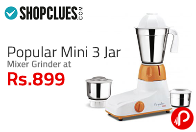 Popular Mini 3 Jar Mixer Grinder at Rs. 899