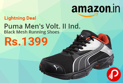 Puma Men's Volt. II Ind. Black Mesh Running Shoes @ Rs.1399 | Lightning Deal - Amazon