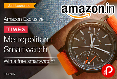 Timex Metropolitan + Smart Watch at Rs.9995 | Exclusive - Amazon