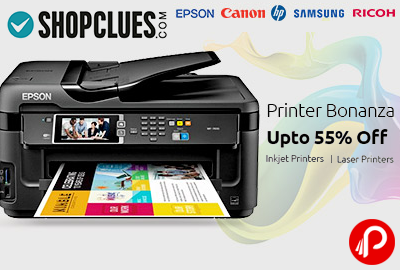 Printer Bonanza UPTO 55% off Inkjet & Laser Printers - Shopclues