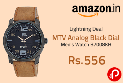 MTV Analog Black Dial Men's Watch B7008KH @ 556 Lightning Deal - Amazon