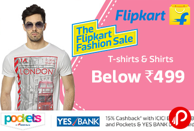 T-Shirts & Shirts Below Rs.499 | The Flipkart Fashion Sale - Flipkart