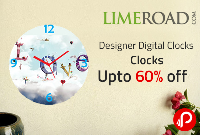 Clocks Upto 60% off | Designer Digital Clocks - Limeroad