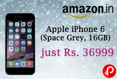 Apple iPhone 6 (Space Grey, 16GB) just Rs. 36999 - Amazon