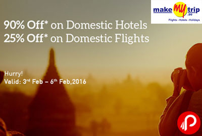 Domestic Hotels 90% off - MakeMyTrip