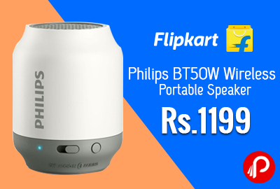 Philips BT50W Wireless Portable Speaker at Rs.1199 - Flipkart