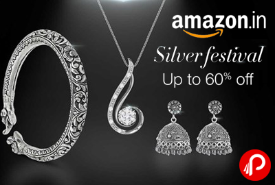 Silver Jewellery Upto 60% off - Amazon