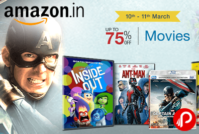 Movies, DVD, Blu Ray Upto 75% off - Amazon