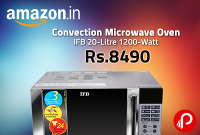 Convection Microwave Oven IFB 20-Litre 1200-Watt at Rs.8490 - Amazon