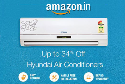 Hyundai Air Conditioners Upto 34% off - Amazon