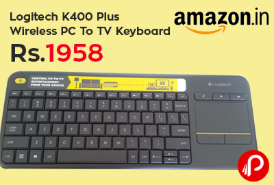 Logitech K400 Plus Wireless PC To TV Keyboard at Rs.1958 - Amazon