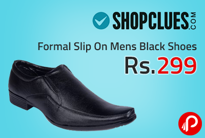 Formal Slip On Mens Black Shoes at Rs.299 - Shopclues