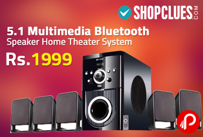 5.1 Multimedia Bluetooth Speaker Home Theater System at Rs.1999 - Shopclues