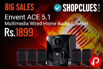 Envent ACE 5.1 Multimedia Wired Home Audio Speaker at Rs.1899 - Shopclues