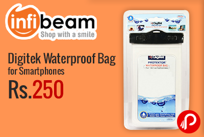 Digitek Waterproof Bag for Smartphones at Rs.250 - Infibeam