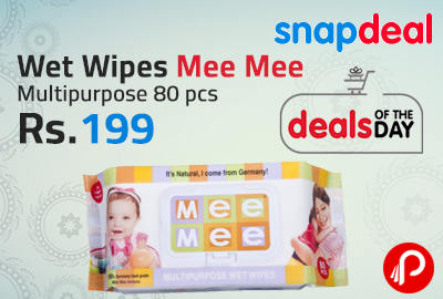 Wet Wipes Mee Mee Multipurpose 80 pcs at Rs.199 - Snapdeal