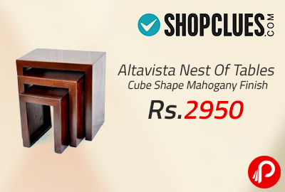 Altavista Nest Of Tables Cube Shape Mahogany Finish at Rs.2950 - Shopclues