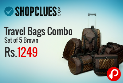 Travel Bags Combo Set of 5 Brown at Rs.1249 - Shopclues