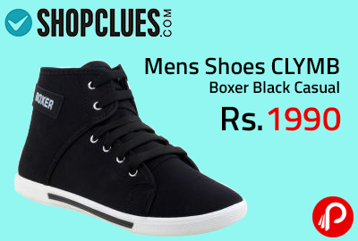 Mens Shoes CLYMB Boxer Black Casual at Rs.299 - Shopclues