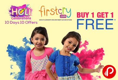 Holi Celebrations Buy 1 Get 1 Free on Biggest Fashion Catalogue - Firstcry
