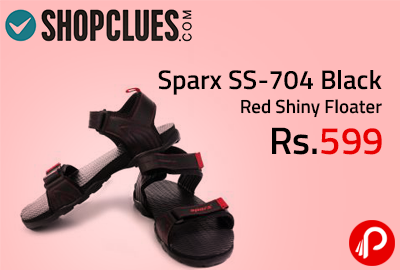 Sparx SS-704 Black Red Shiny Floater at Rs.599 - Shopclues