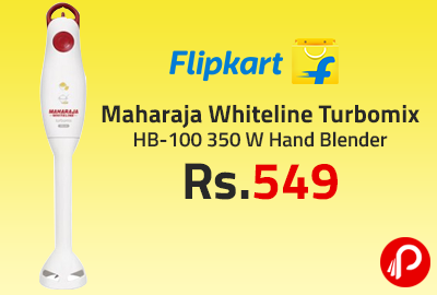 Maharaja Whiteline Turbomix HB-100 350 W Hand Blender at Rs.549 - Flipkart