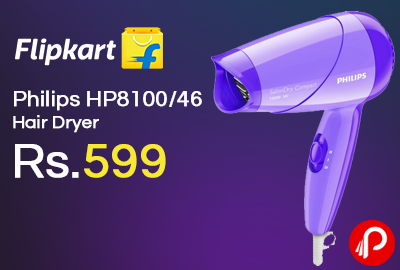 Philips HP8100/46 Hair Dryer at Rs.599 - Flipkart