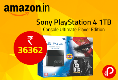 Sony PlayStation 4 1TB Console Ultimate Player Edition at Rs.36362 - Amazon