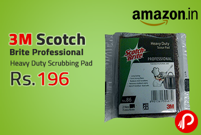 3M Scotch Brite Professional Heavy Duty Scrubbing Pad at Rs.196 - Amazon