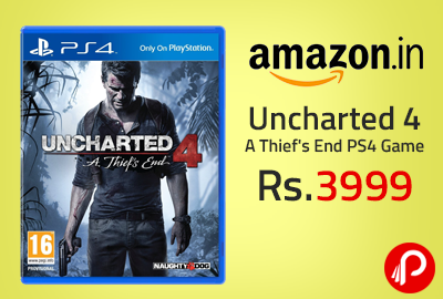 Uncharted 4 A Thief's End PS4 Game at Rs.3999 - Amazon