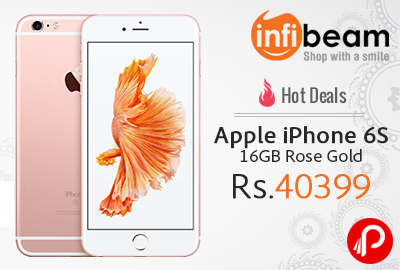 Apple iPhone 6S 16GB Rose Gold at Rs.40399 | Hot Deals - Infibeam